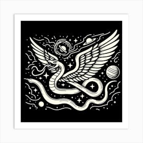 Eagle In Space Art Print