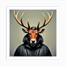 Deer Head 10 Art Print
