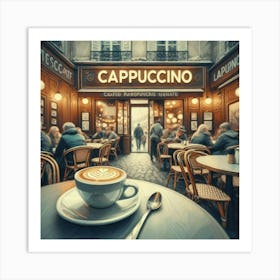 Cappuccino Cafe Kitchen Restaurant Commercial Art Print