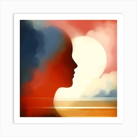 Silhouette Of A Woman 6 Art Print