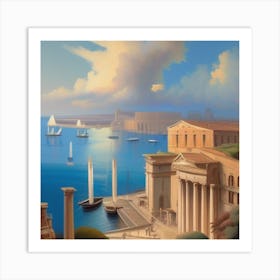 City By The Sea Art Print