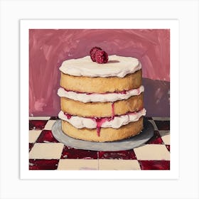 Pastel Tile Victoria Sponge 2 Art Print