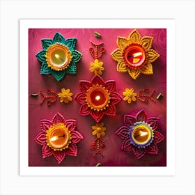 Diwali Greeting Card Art Print