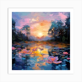 Azure Reflections Rhapsody Art Print