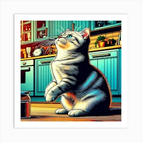 Feline Creative Cat Illustration 85 1 Art Print