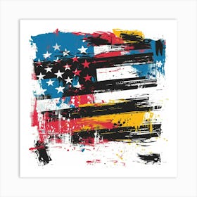 A Usa Expressive Strokes Illustration 1719926391 3 Art Print