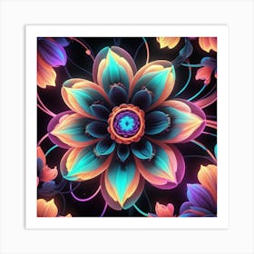 Psychedelic Flower 1 Art Print