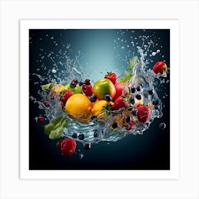 Fruit Splash 3 Art Print