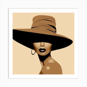 Woman In A Hat 36 Art Print