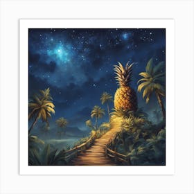 The Stars Twinkle Above You As You Journey Through The Pineapple Kingdom S Enchanting Night Skies, U Art Print