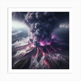 Volcano Eruption Art Print