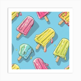 Ice Cream Pops 3 Art Print