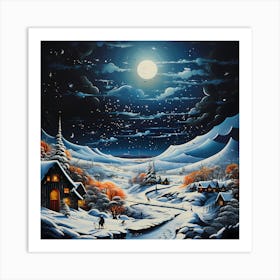 Lustrous Lights in Yuletide Canvas Art Print