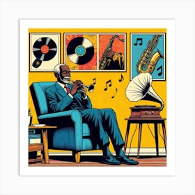 Jazz lover Art Print