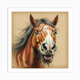 Horse'S Face Art Print