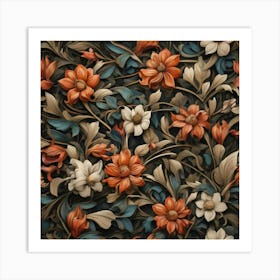 Floral Wallpaper 2 Art Print