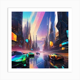 Futuristic City 102 Art Print