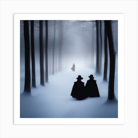 Two Ghosts In The Woods Art Print