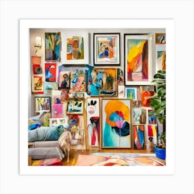 Room Full Of Paintings Art Print