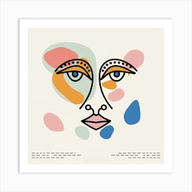 Abstract Portrait Of A Woman 3 Art Print