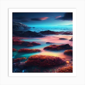 Ocean At Sunset Art Print