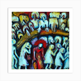 Impressionism Oil Painting, Elite People, Slavery, Evil, No Escape Art Print