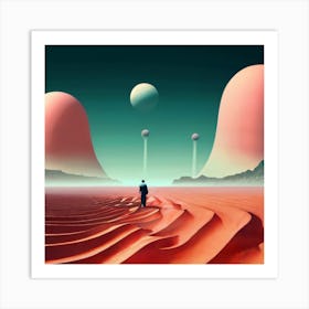 Man In The Desert Art Print