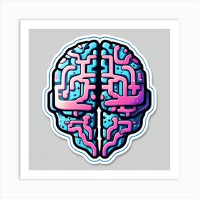 Brain Sticker 6 Art Print
