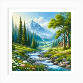 Mountain Stream 11 Art Print