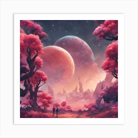 Space Landscape Art Print