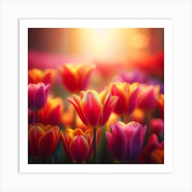 Didier's tulips (Tulipa gesneriana) 2 Art Print