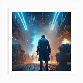 Man In Space Art Print