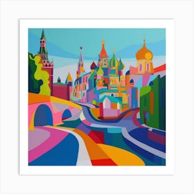 Abstract Travel Collection Moscow Russia 3 Art Print