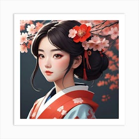 Asian Girl Art Print