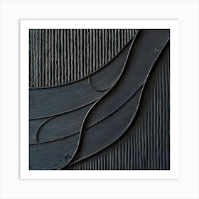 Black And White Abstract Painting 1 Art Print