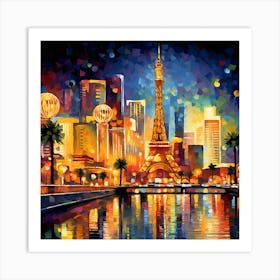 Las Vegas At Night 2 Art Print