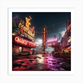 Neon City 2 Art Print