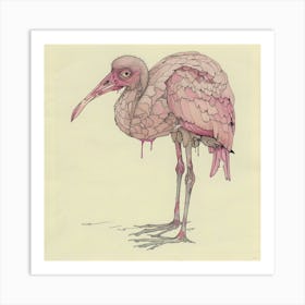 Pink Ibis Art Print