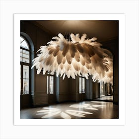 Feather Chandelier Art Print