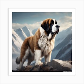 St Bernard 59 Art Print