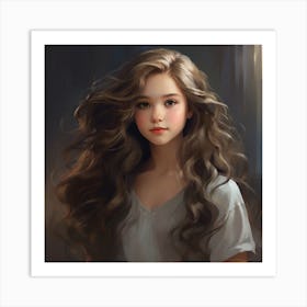 Beautiful Girl Painting Art Print