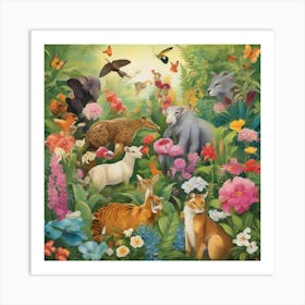 Jungle Animals Art Print