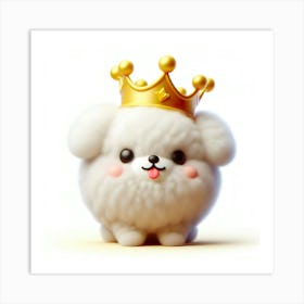 Poodle With A Crown Art Print