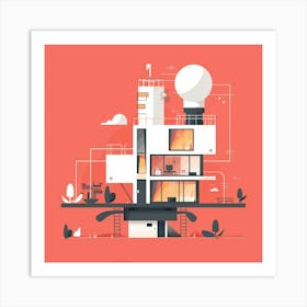 A Startup Incubator Minimal Illustration 1718666778 3 Art Print