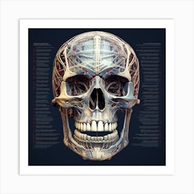 Anatomy Of The Human Skull Art Print