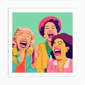 Women Laughing Art Print