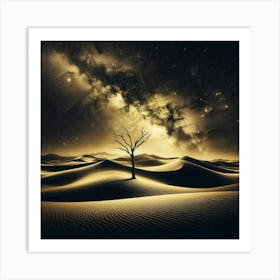 Lone Tree In The Desert 7 Art Print