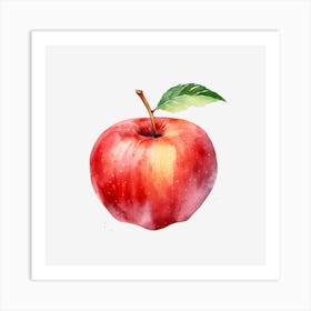 Watercolor Apple Art Print