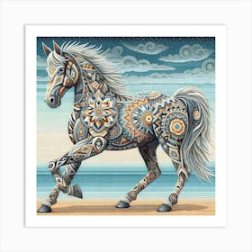 Horse In The Desert Art Print