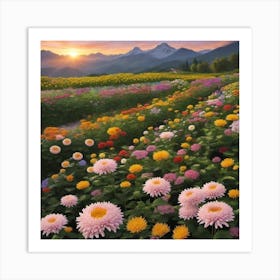 Chrysanthemums Art Print